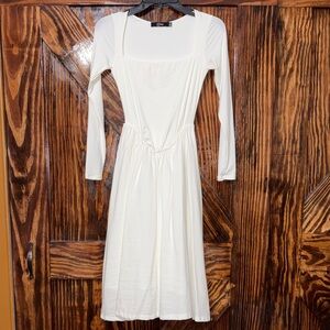 Chic Cream Long Sleeve Dress